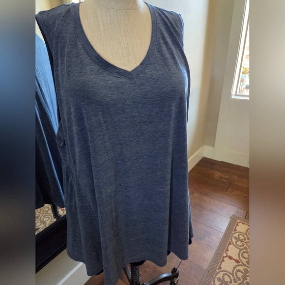 Bayleaf Size XXXL Sleeveless Blue Women's Top - Picture 1 of 10